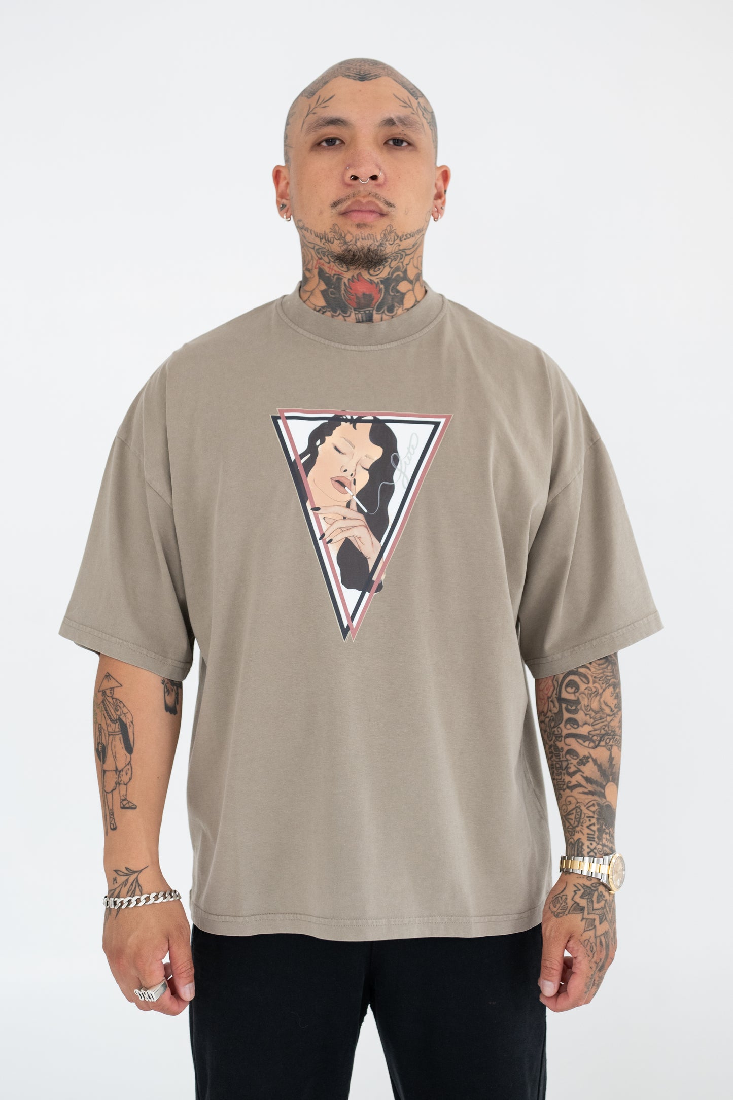 Woman cigar graphic T-shirt